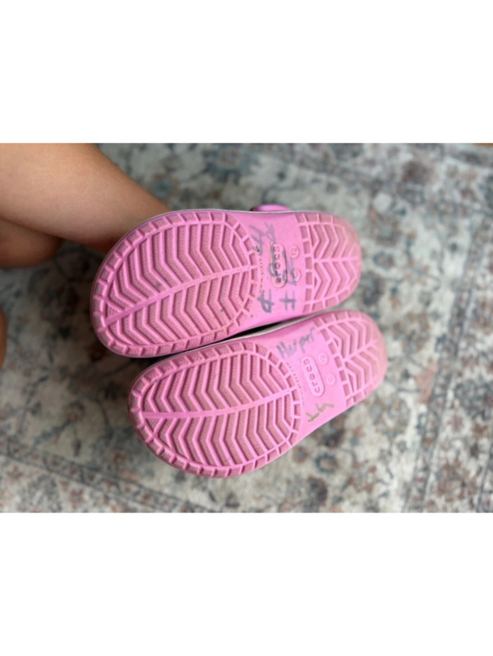12C Kids USA Pink Crocs Sandals - Picture 5 of 6